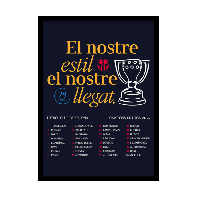 Barcelona Champions LaLiga 2025 Special Frame