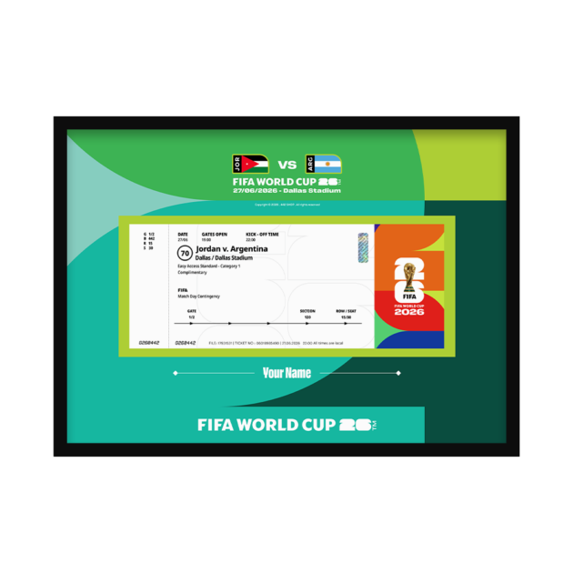 Ticket Frame - WC 2026 Jordan VS Argentina